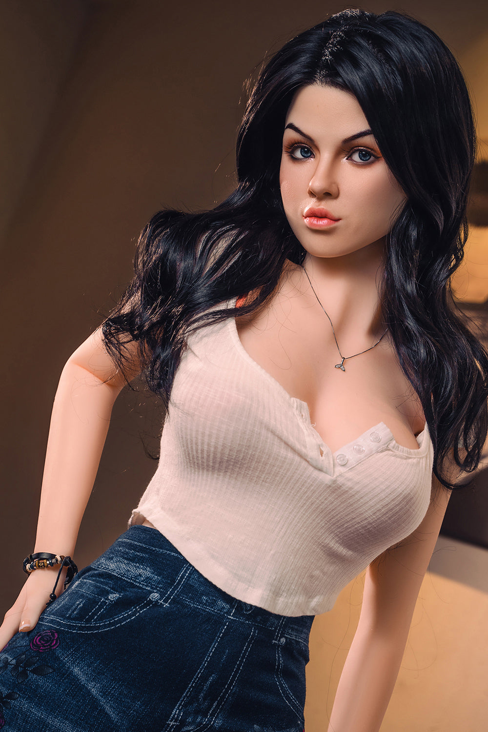 US Stock - Rubie 5ft25 / 160cm #S15 Silicone Head TPE Body Realistic Celebrity Full Size Adult Sex Doll