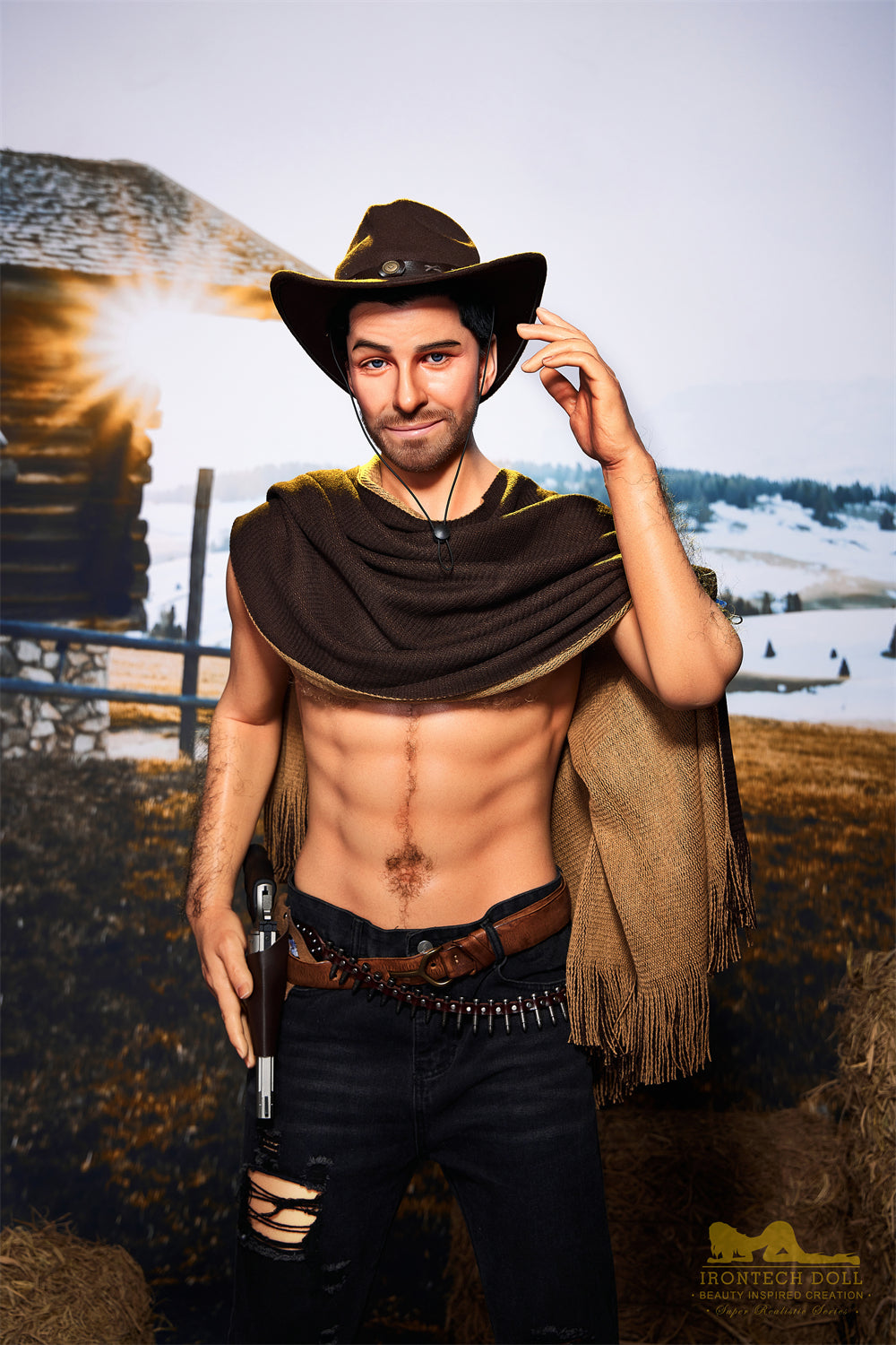 Irontech Allen 5ft58 / 170cm M6 Full Silicone Realistic Cowboy Male Hot Sex Doll