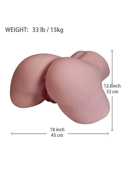 EU Stock - TPE 33 lbs/15kg Nature Skin Real Size Big Butt Female Cheap Sex Doll Torso For Men
