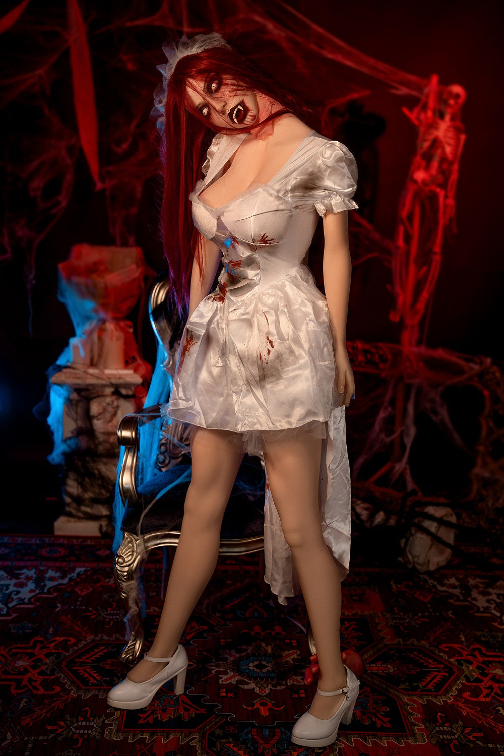 Kama 5ft54 / 169cm M7 Silicone Head TPE Body Halloween Vampire Adult Blowjob Sex Doll