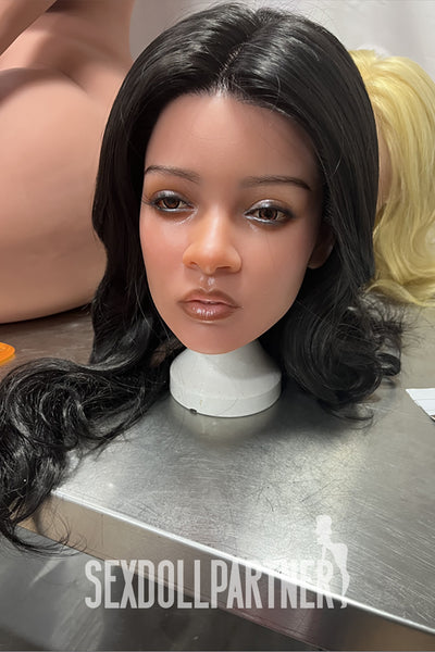 US Stock - Agatha 5ft45 / 166cm s13-2 Silicone Head TPE Body Brown Celebrity Full size Sex Doll