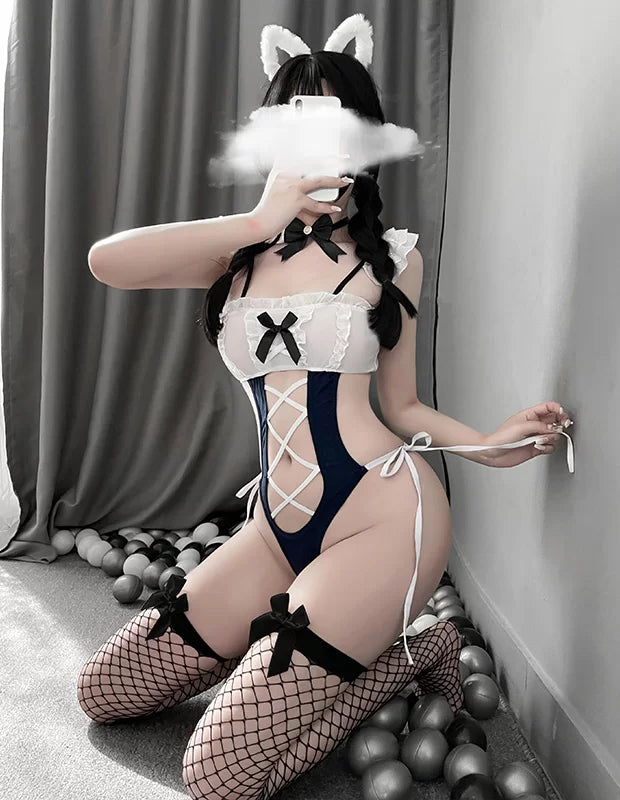 Cosplay Lingerie Bra Shorts Bondage Tape Hollow Out Erotic Sex Doll Li   SexDollPartner