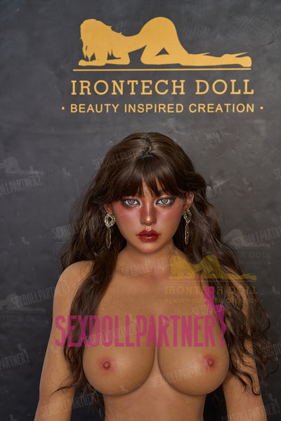 Irontechdoll Lyric 5ft45/ 164cm S40 Head Dark Tanned Full Silicone Ultra Realistic Sex Doll