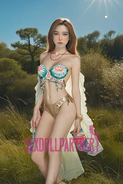 US Stock - Leah Plus 4ft92/ 150cm S012 Silicone Head TPE Body Medium Tits Lovely Lightweight Sex Doll