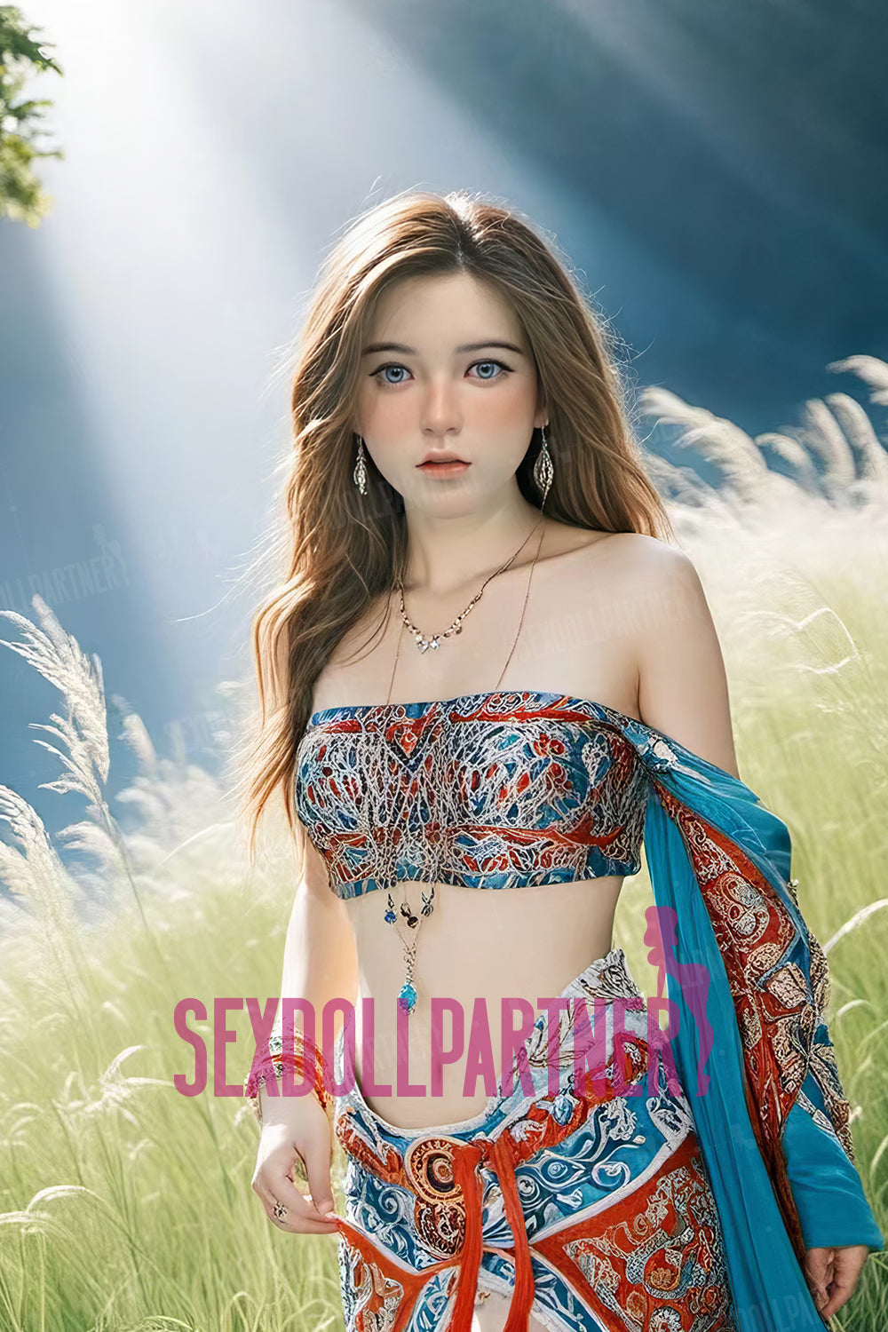 US Stock - Leah Plus 4ft92/ 150cm S012 Silicone Head TPE Body Medium Tits Lovely Lightweight Sex Doll
