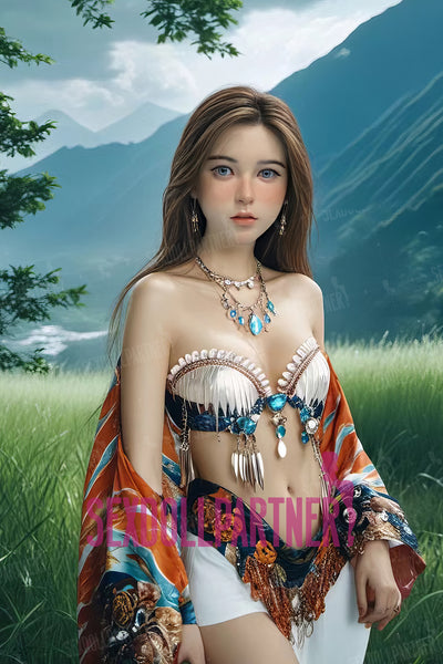 US Stock - Leah Plus 4ft92/ 150cm S012 Silicone Head TPE Body Medium Tits Lovely Lightweight Sex Doll
