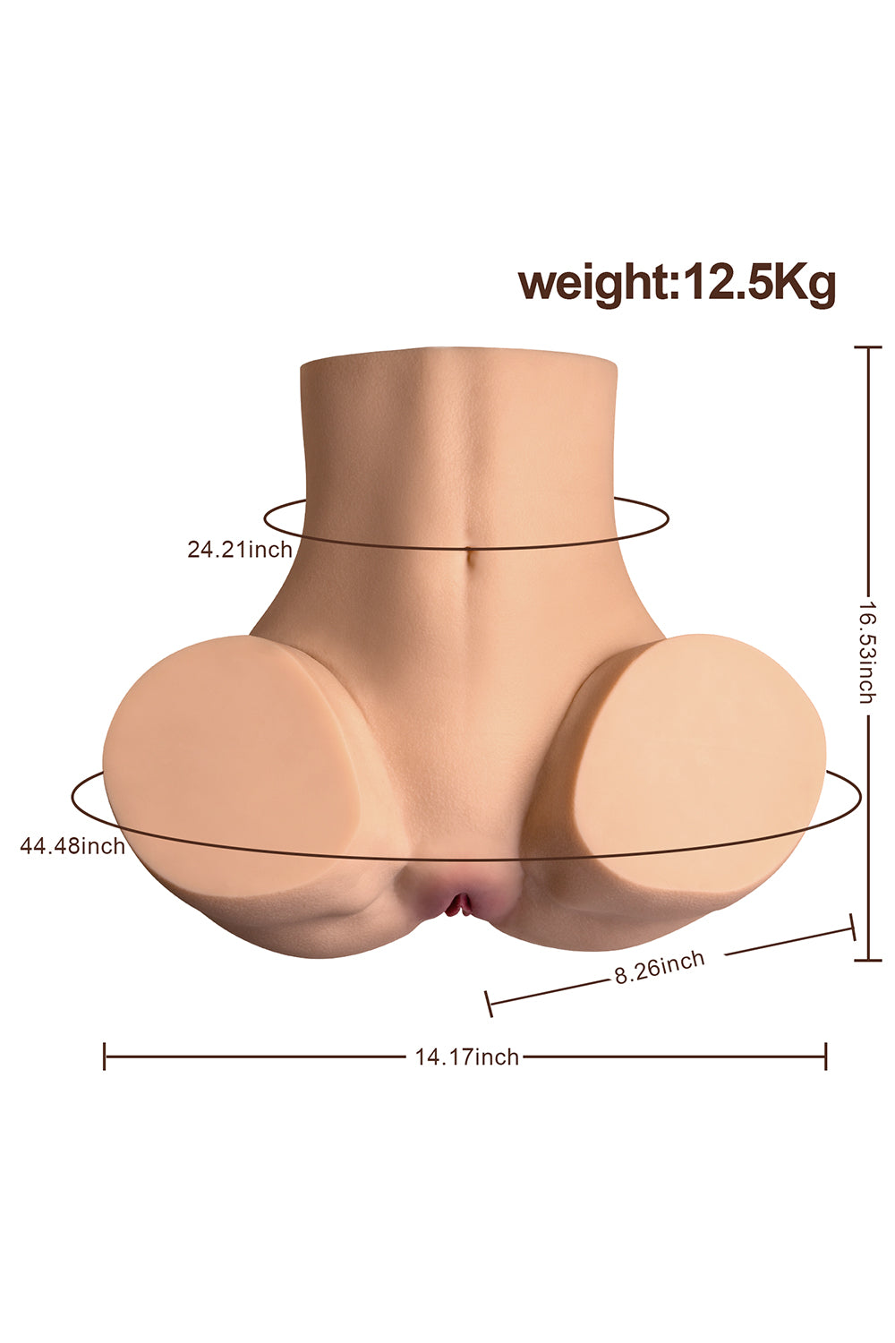 US Stock - RIDMII TPE Vagina Stroking Torso Ass Electric Sucking Sexy Ass Doll SQ-MAS50084V