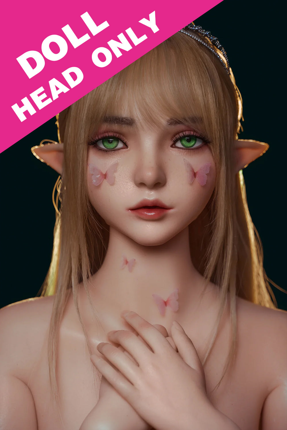 Soft Silicone #M8 Head Oral Sex ELF Real-life ROS Love Sex Doll Head Only