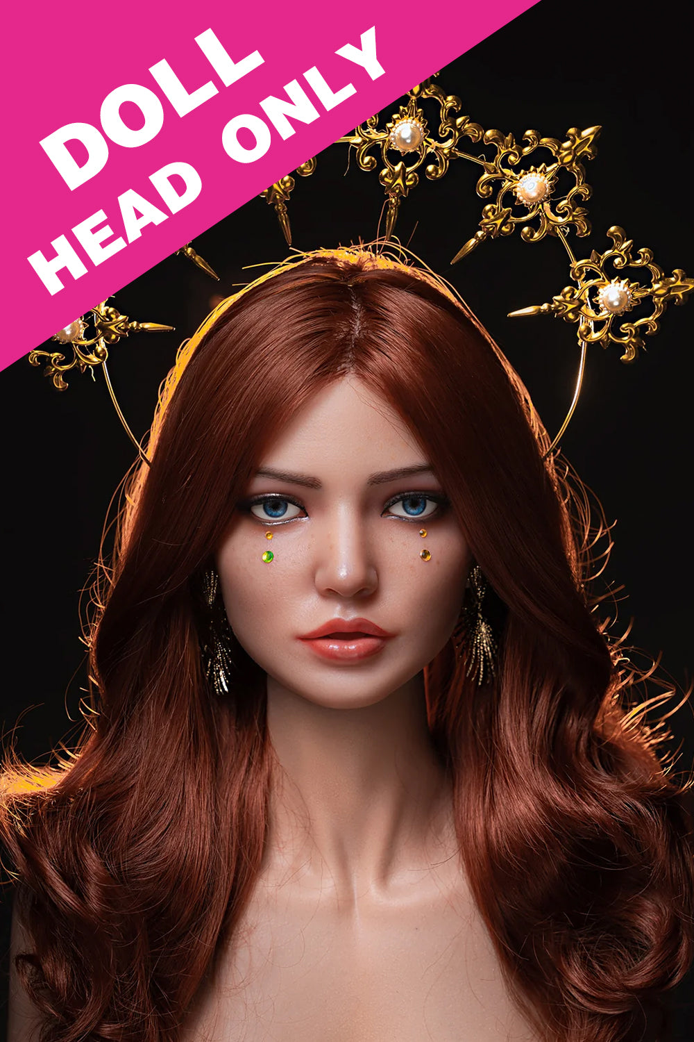 Soft Silicone #M9 Head Queen Oral ROS Sex Doll Silicone Head Only