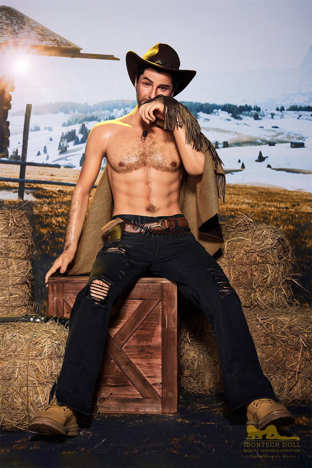 RIDMII&Irontech Allen 170cm M6 Full Silicone Realistic Cowboy Male Hot Sex Doll