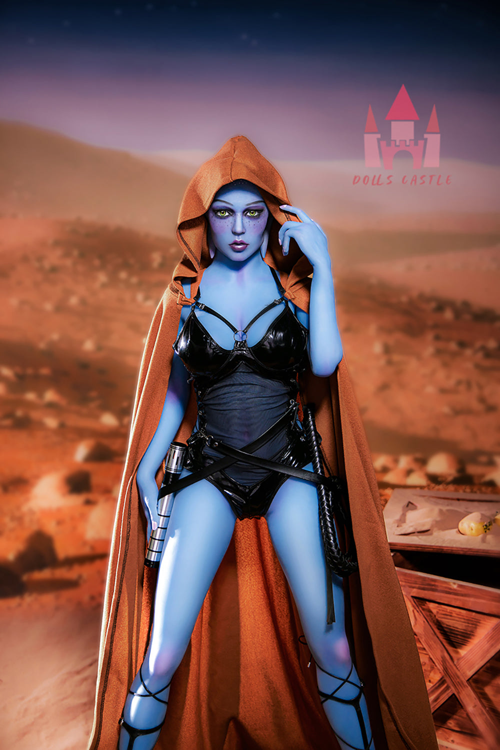 US Stock - Dolls Castle Kamila 5ft11/ 156cm #A1 Head TPE Medium Breast Alien Blue Skin Sex Doll For Halloween