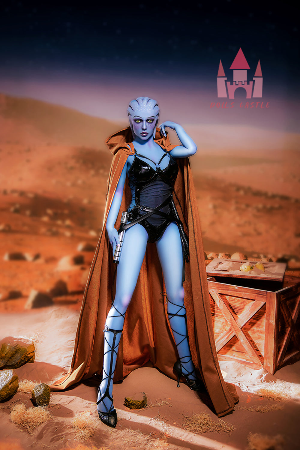 US Stock - Dolls Castle Kamila 5ft11/ 156cm #A1 Head TPE Medium Breast Alien Blue Skin Sex Doll For Halloween