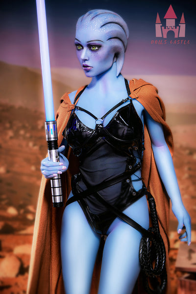 US Stock - Dolls Castle Kamila 5ft11/ 156cm #A1 Head TPE Medium Breast Alien Blue Skin Sex Doll For Halloween