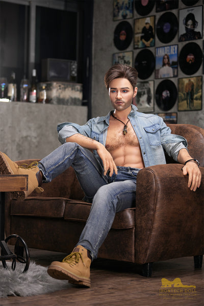 Irontechdoll Alistair 5ft58 / 170cm M4 Head Full Silicone Tanned Hairy Real Male Sex Doll For Sale