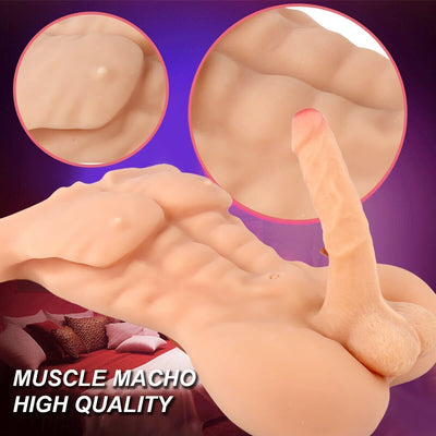 EU Stock - TPE 13.2 lbs Best Realistic Adult Masculine Male Sex Doll Torso With Huge Penis
