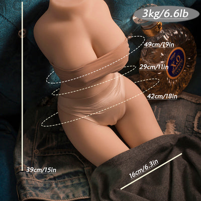 EU Stock - TPE 6.6 lbs/3kg Big Breast Lightweight Realistic Love Sex Doll Torso