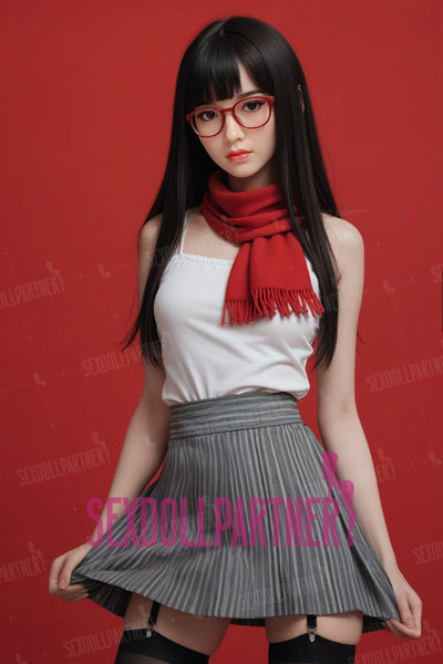 US Stock - Yumi Plus 5ft25 / 160cm 210 Head TPE Japanese Flat Chest Skinny Sex Doll For Men