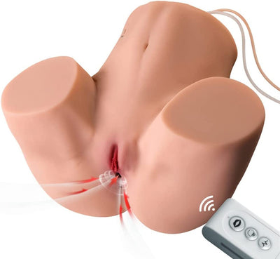 EU Stock - TPE 24.25 lbs Nature Skin Real Size Big Butt Realistic Sex Doll Torso With Auto Vagina Sucking