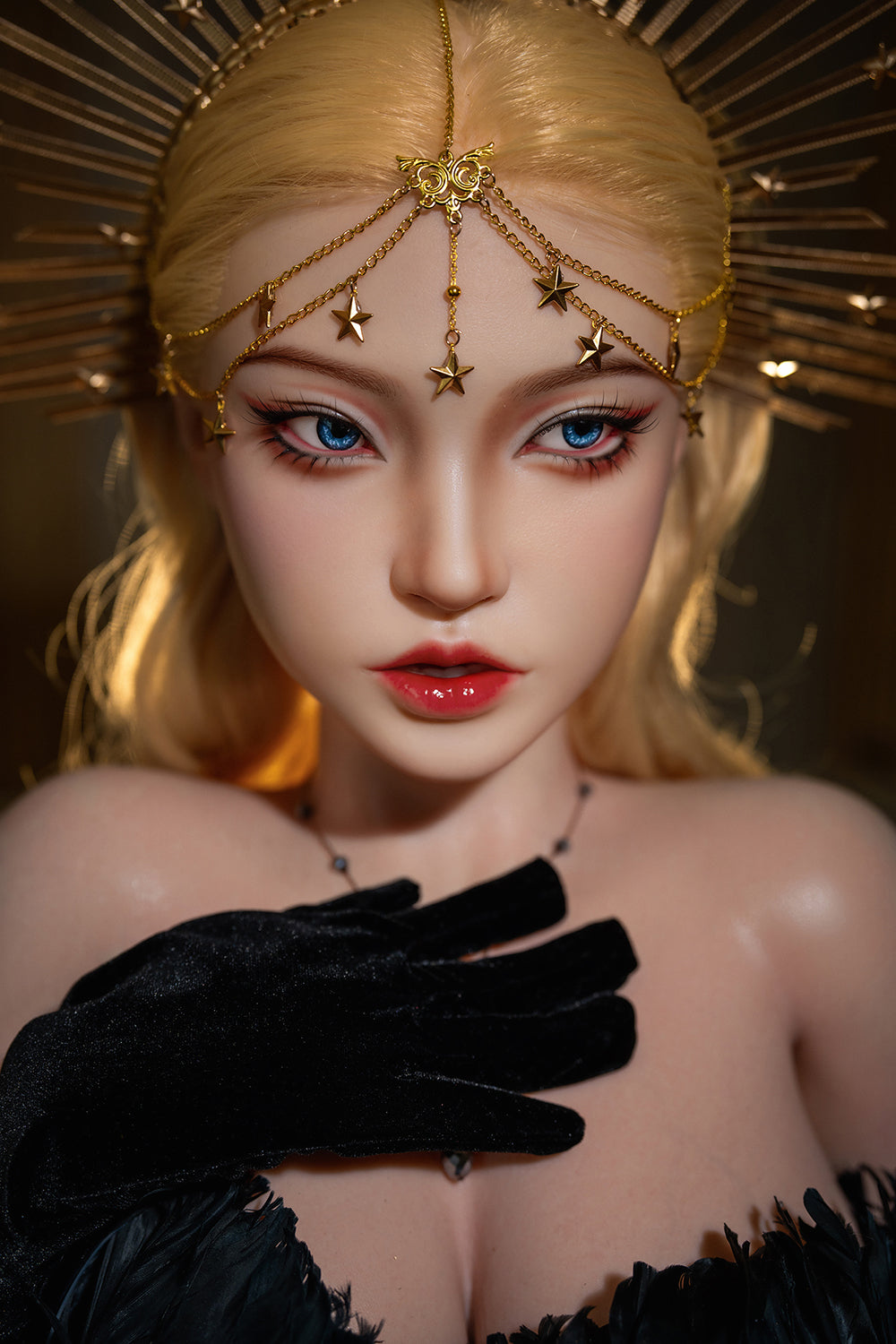US Stock - Alani 5ft38 / 164cm M29  Soft Silicone Head + TPE Body Blonde Sexy Oral Sex Doll For Men