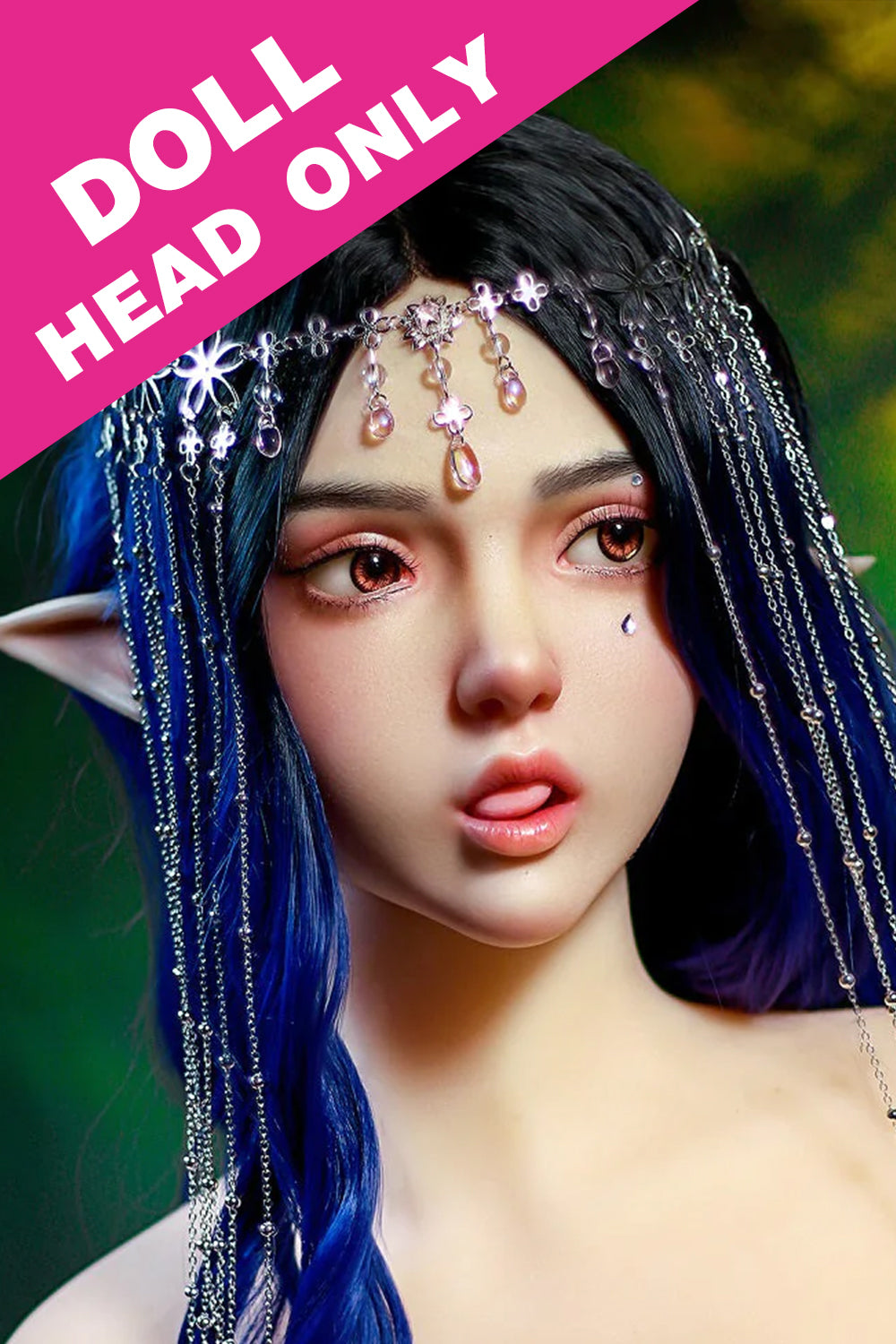 Soft Silicone #M8 Blowjob Adult ELF ROS Sex Doll Head Only