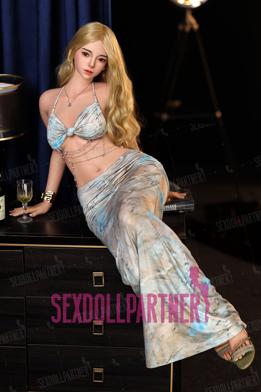 US Stock - RIDMII Unique Design Tansy 5ft38/ 164cm #414 ROS Head Full Silicone Real-looking Blonde Adult Sex Doll