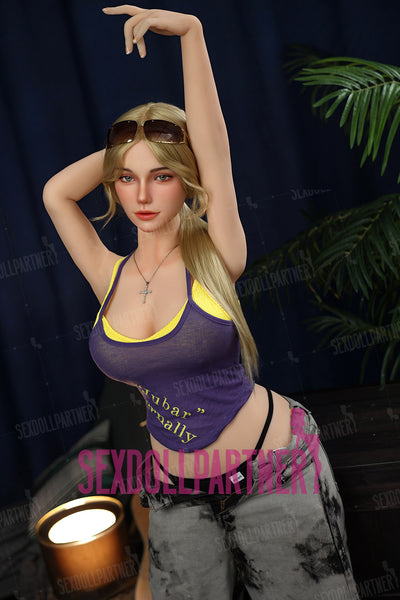 US Stock - RIDMII Unique Design Nyx 5ft38/ 164cm 1129E ROS Silicone Head TPE Body Blonde Girl Realistic Blowjob Sex Doll Free 2nd Head