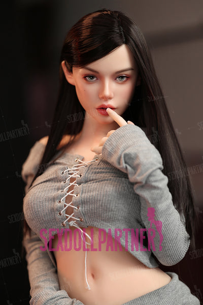 US Stock - RIDMII Unique Design Fiora 5ft38/ 164cm 1130E Movable Jaw Silicone Head TPE Body Hot Girl Real-looking Blowjob Sex Doll  Free 2nd Head