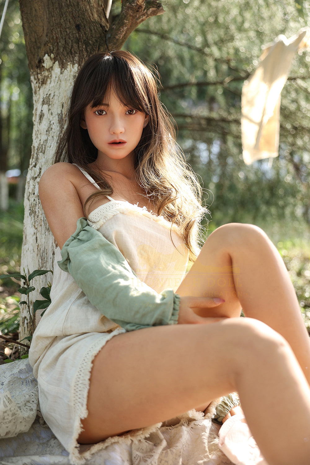 Irontechdoll Alethea 5ft48 /167cm S37 ROS Head Full Silicone Cute Asian Realistic Young Full Size Sex Doll For Blowjob