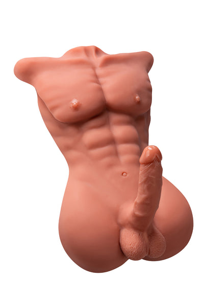 EU Stock - MA30008 Full TPE Dark Tanned Masculine Male Sex Doll Torso For Female
