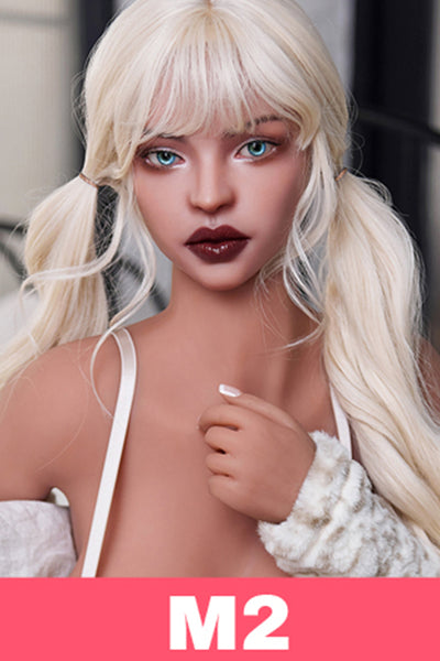 Soft Silicone Head #M2 Oral Sex Blonde ROS Sex Doll Head Only