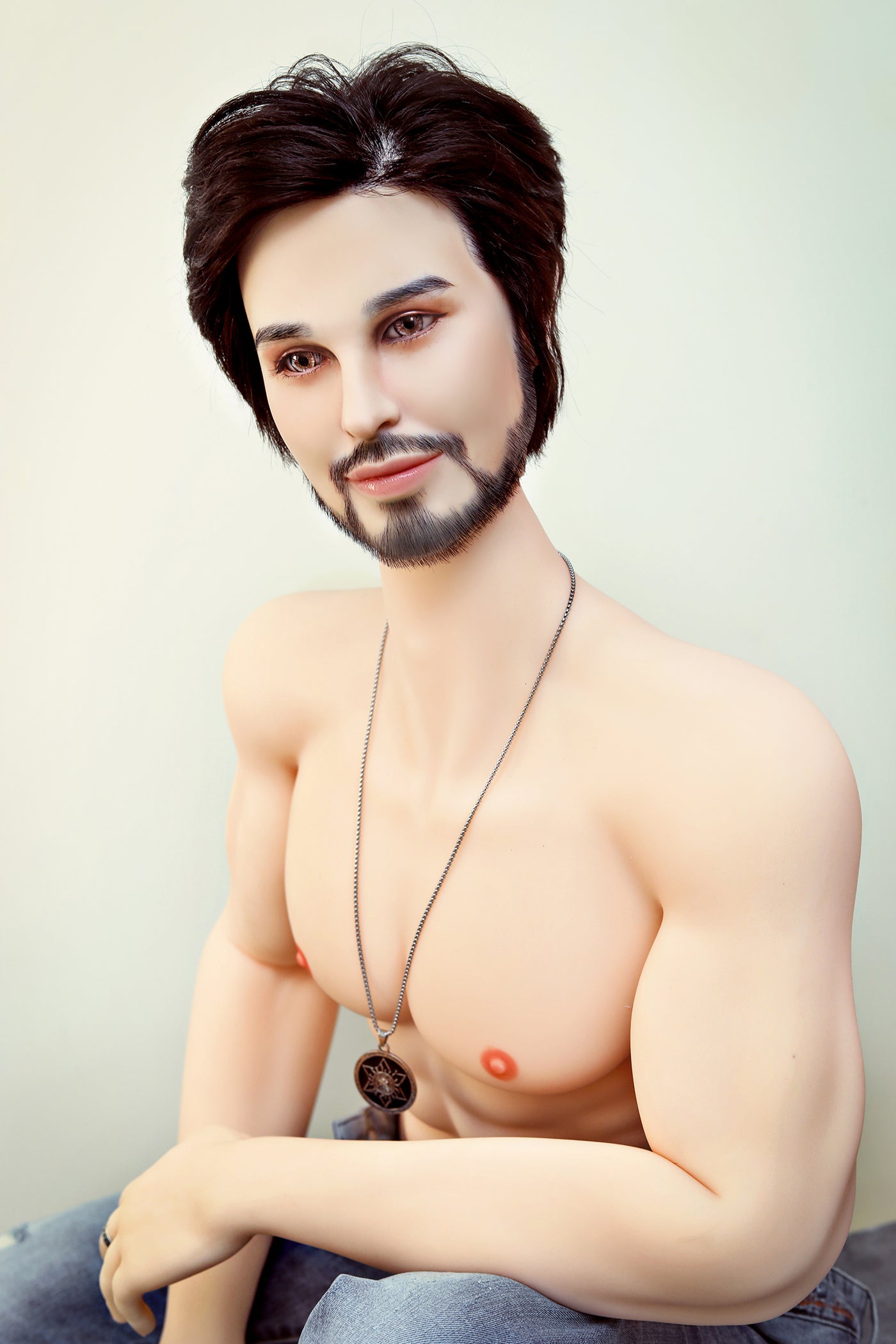 RIDMII Ambrose 162cm Silicone Head TPE Body Realistic Hot Male Sex Doll With Abs