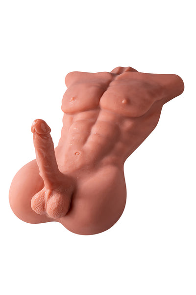 EU Stock - MA30008 Full TPE Dark Tanned Masculine Male Sex Doll Torso For Female