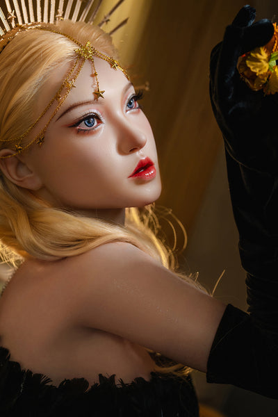 US Stock - Alani 5ft38 / 164cm M29  Soft Silicone Head + TPE Body Blonde Sexy Oral Sex Doll For Men