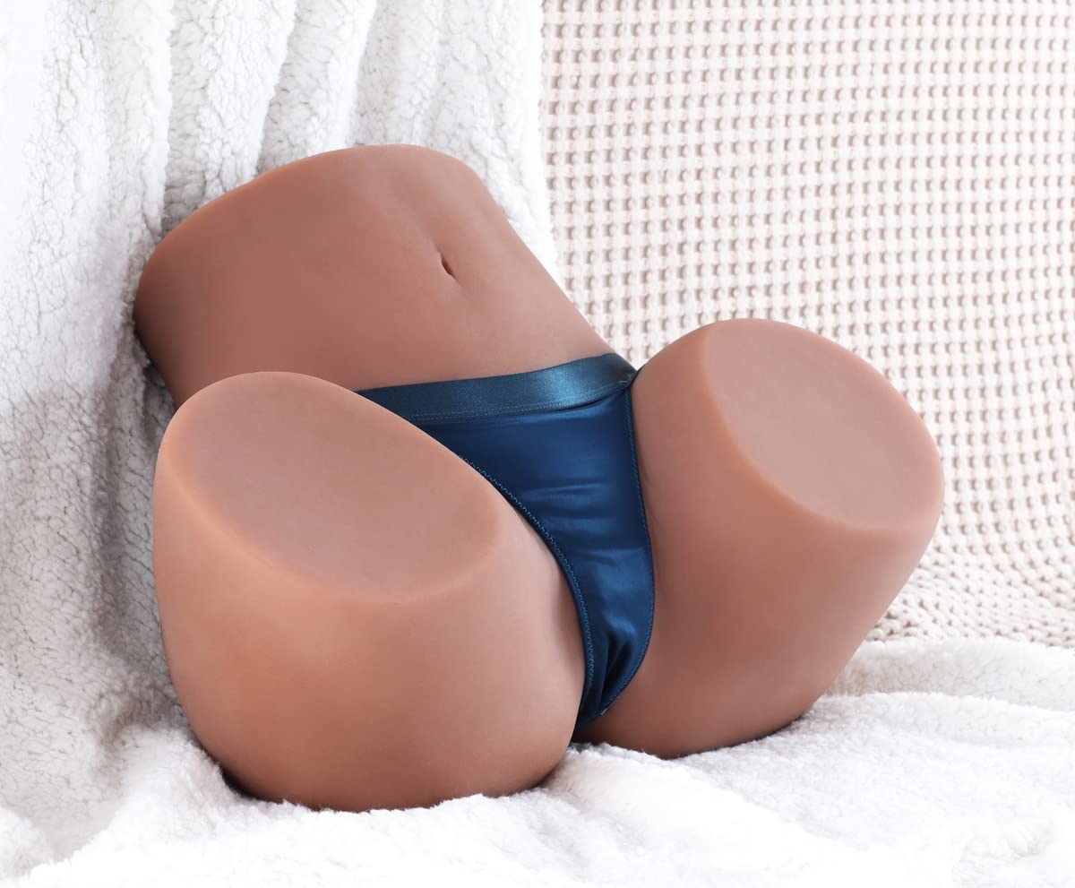 EU Stock - TPE 33 lbs/15kg Dark Tanned Real Size Big Ass Best Sex Doll Torso For Men
