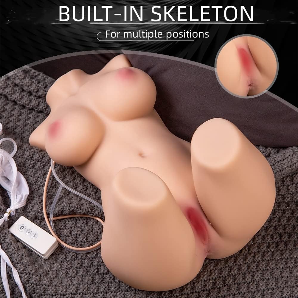 EU Stock - TPE 20.2 lbs/9.2kg Realistic Women Half Body Sex Doll Torso With Vagina Sucking Function