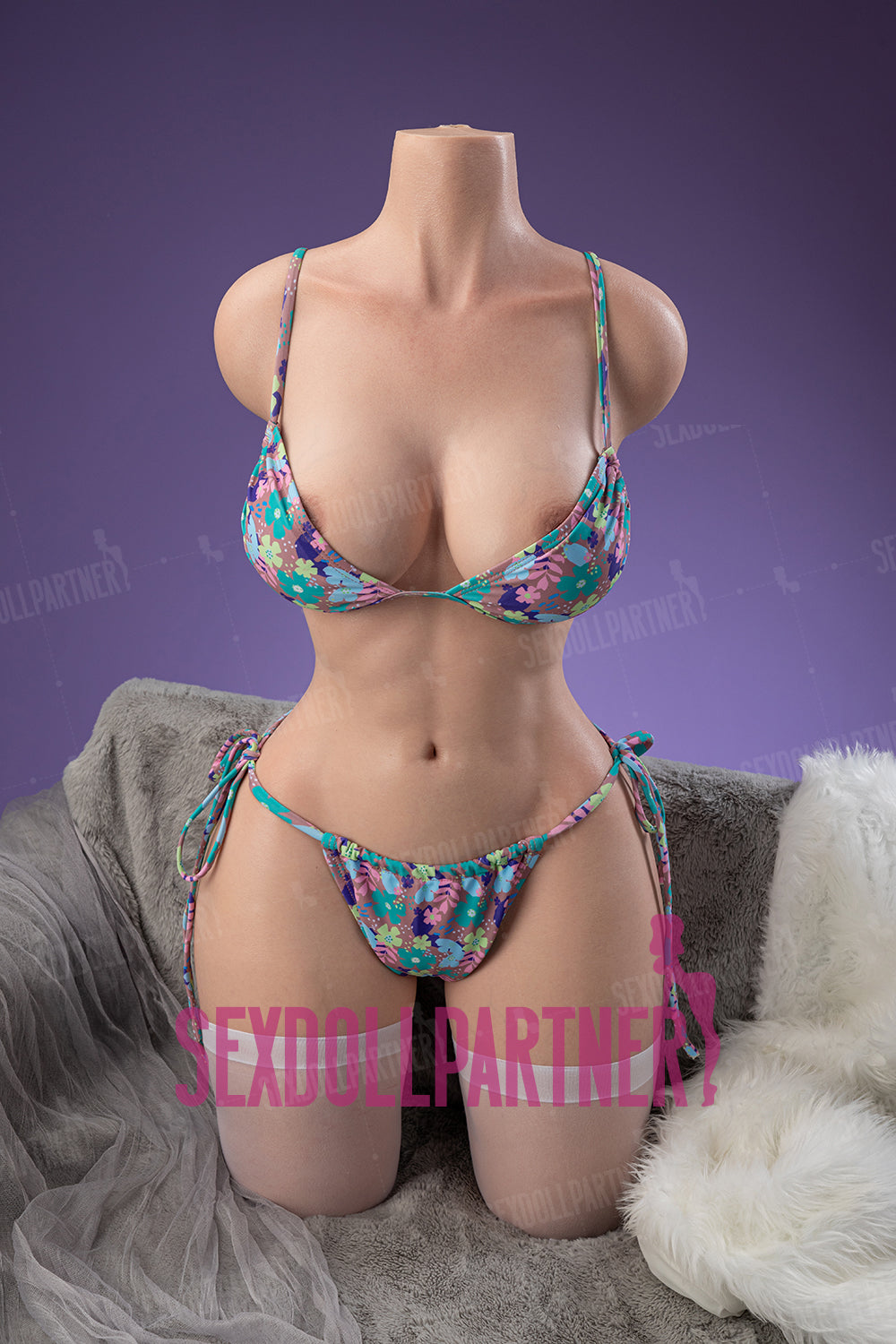 EU Stock - Corinne 83cm Full Silicone Female Rea-life Half Body Sex Doll With Skin Texture