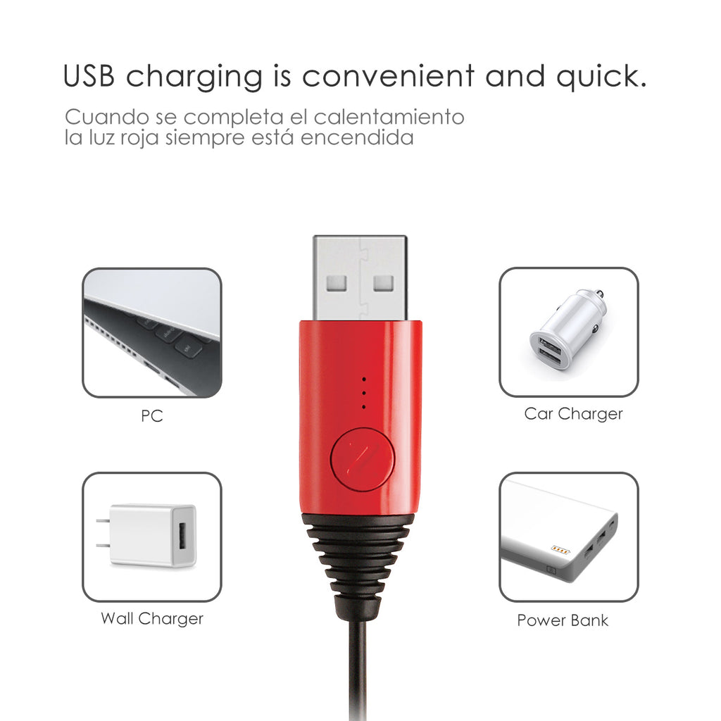 3 modes waterproof heating rod with quick heating and USB plug charging