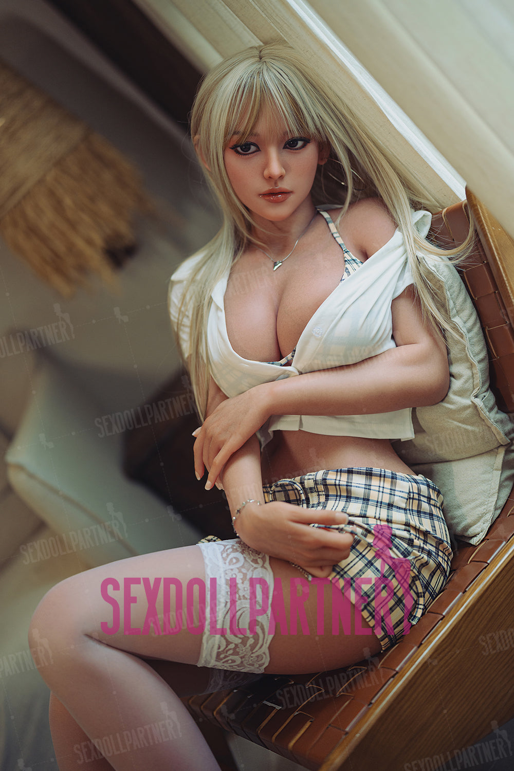 US Stock - Addie 5ft25 / 160cm #290 Full Silicon Premium Hot Realistic Blonde Sex Doll Free 2nd Head