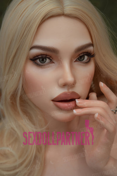 Abbie 5ft25/ 160cm #M22 Blowjob ROS Head Full Silicone Blonde Sexy Female Adult Sex Doll For Men