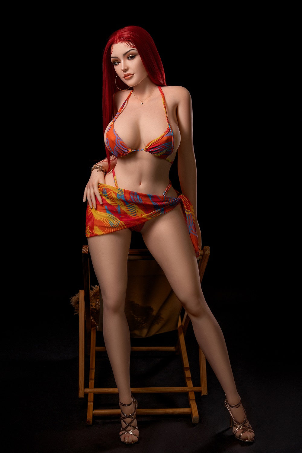 US Stock - Lisa S3 Head Silicone Head TPE Mature Fullsize Sex Doll With Red Hair
