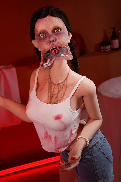 US Stock - Fay 5ft11/ 156cm #D Z1 Head Full Silicone Realistic Hentai Love Sex Doll For Halloween
