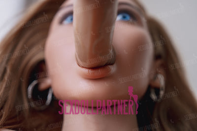 US Stock - RIDMII Unique Design Amber 5ft38/ 164cm 795E Silicone Head TPE Body Slim Blowjob Sex Doll Free Second Head
