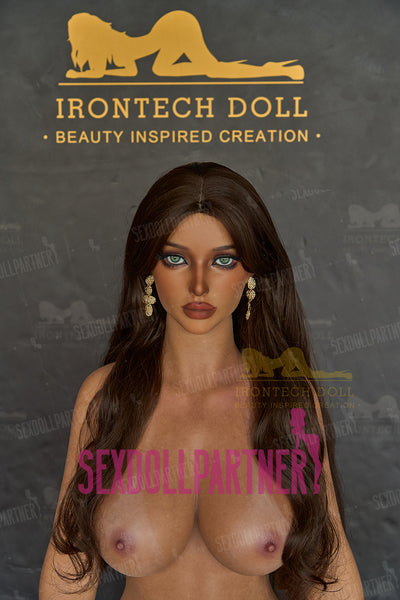 Irontechdoll Kalilah 5ft45/ 164cm B1 Head Dark Tanned Full Silicone Premium BDSM Female Sex Doll