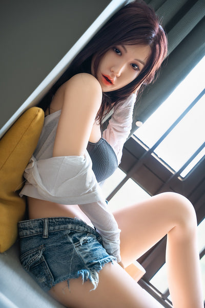 US Stock -  Cleo 5ft25 / 160cm #545 Head Silicone Head TPE Body Blowjob Asia Beautiful Young Girl Sex Doll For Man