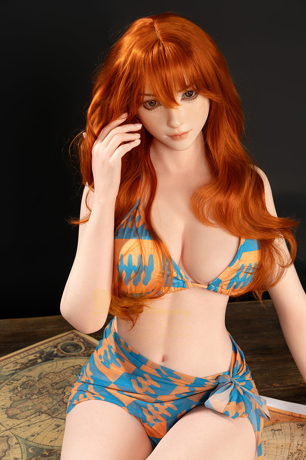 Irontechdoll Wren 5ft45 / 166cm S32 Head Full Silicone Big Breasts Sex Love Doll With Red Hair