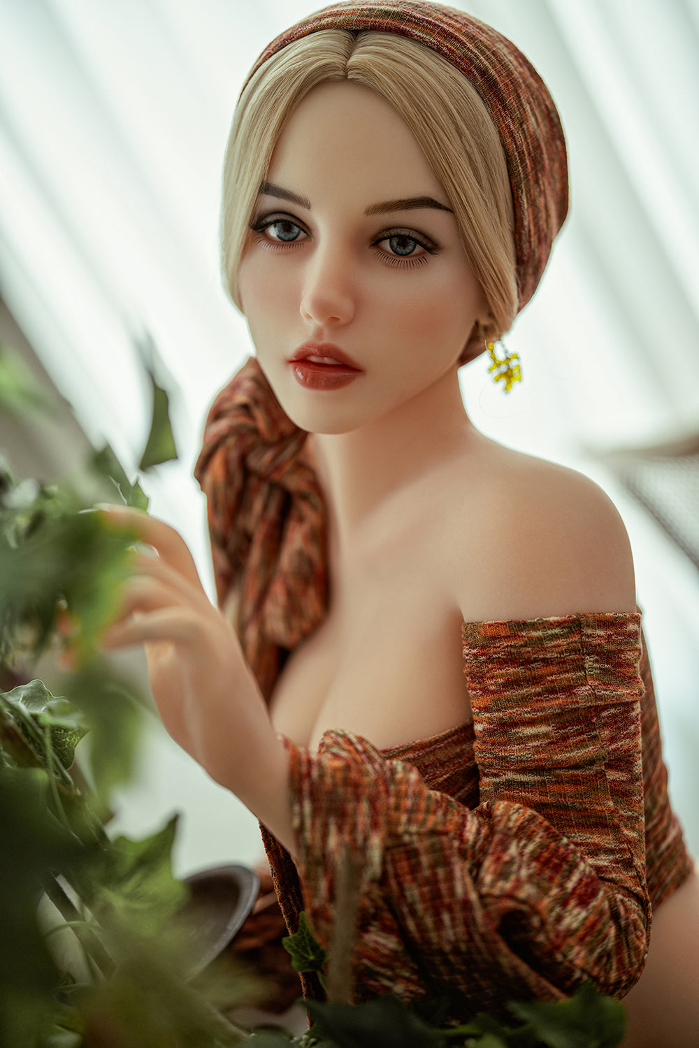 US Stock - Brea 4ft99/ 152cm #319 Head TPE Medium Boob Real-Size Blonde Lady Sex Doll Free 2nd Head