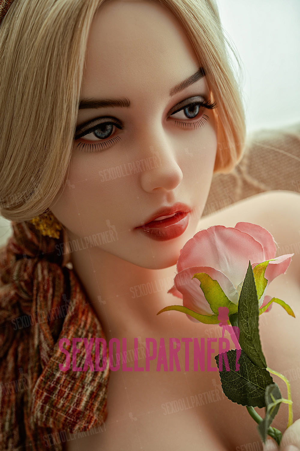 US Stock - Brea 4ft99/ 152cm #319 Head TPE Medium Boob Real-Size Blonde Lady Sex Doll Free 2nd Head