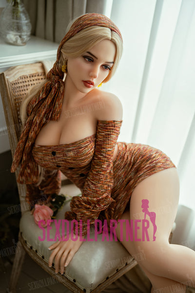 US Stock - Brea 4ft99/ 152cm #319 Head TPE Medium Boob Real-Size Blonde Lady Sex Doll Free 2nd Head