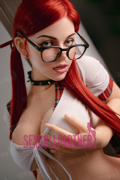 US Stock -  RIDMII Unique Design Janice 5ft25 / 160cm #M-K15 Silicone Head TPE Body Big Boobs Blowjob Love Doll For Men