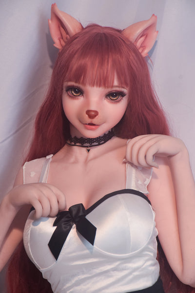 Neko 4ft92/ 150cm #ZHB003 Full Silicone Furry Cat Hentai Sex Doll With Small Boobs